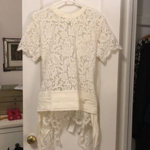 Sacai white lace blouse